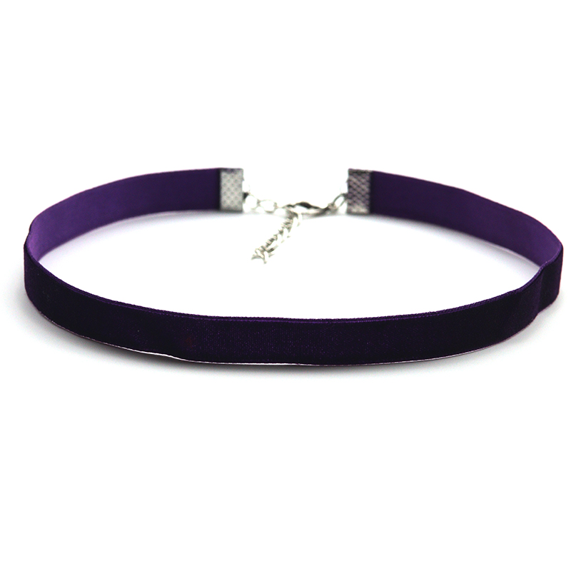 Body Jewelry Necklace - สร้อยคอสั้นกำมะหยี่วินเทจ 10 มม. สร้อยคอโช้กเกอร์หลากสี สร้อยคอโซ่กระดูกไหปลาร้ากำมะหยี่สำหรับผู้หญิง เครื่องประดับ