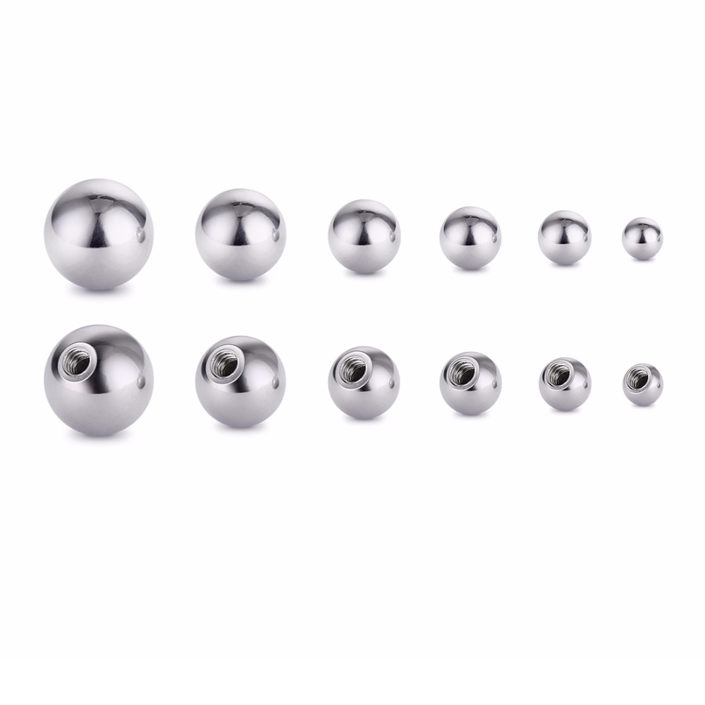 Body Jewelry Replacement Ball - 20 ชิ้นสแตนเลสสตีลรอบลูก Barbell อะไหล่ 16G 14G