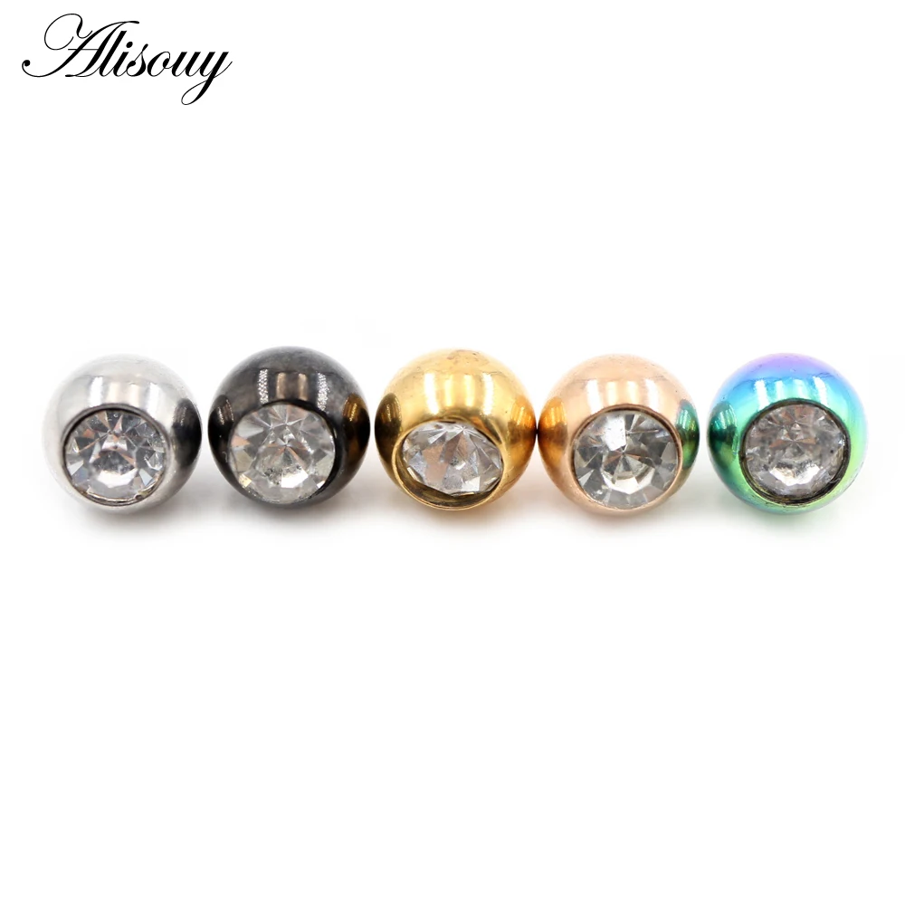 2 ชิ้น ลูกปัดบอลสเตนเลสสตีลประ - Body Jewelry Replacement Ball บทวิจารณ์และราคา