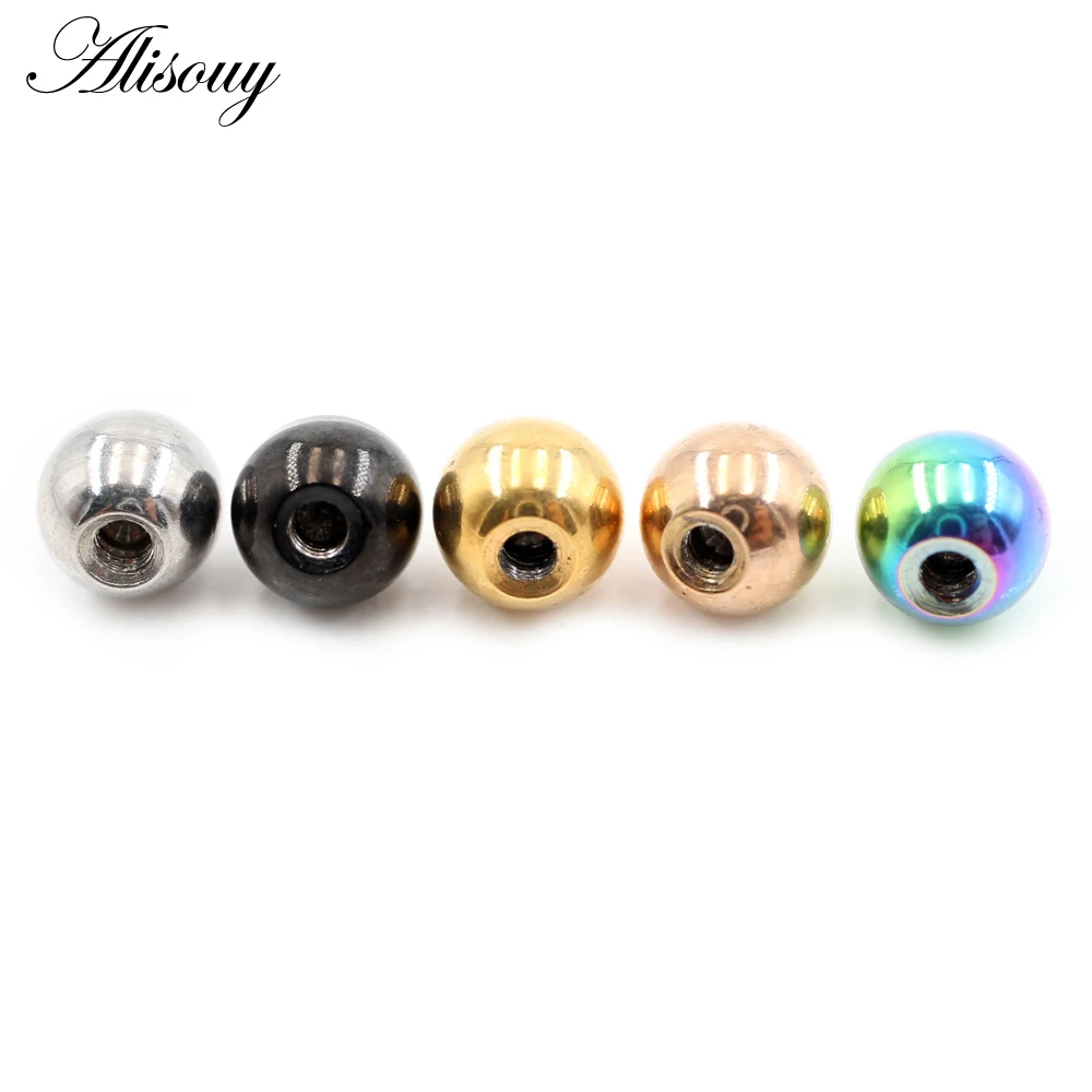 2 ชิ้น ลูกปัดบอลสเตนเลสสตีลประ - Body Jewelry Replacement Ball บทวิจารณ์และราคา