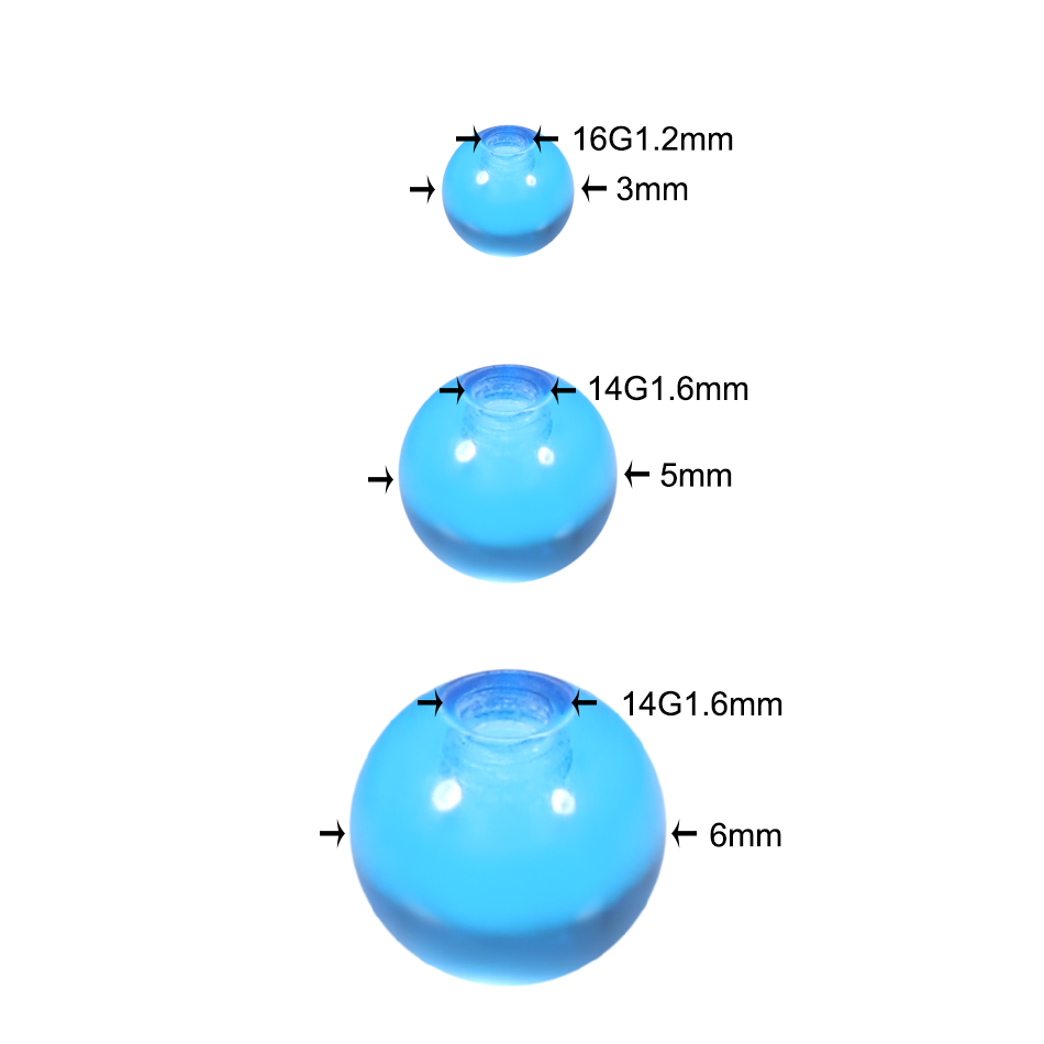 ขายส่งอะคริลิค 3 มม.5 มม.6 มม. - Body Jewelry Replacement Ball บทวิจารณ์และราคา