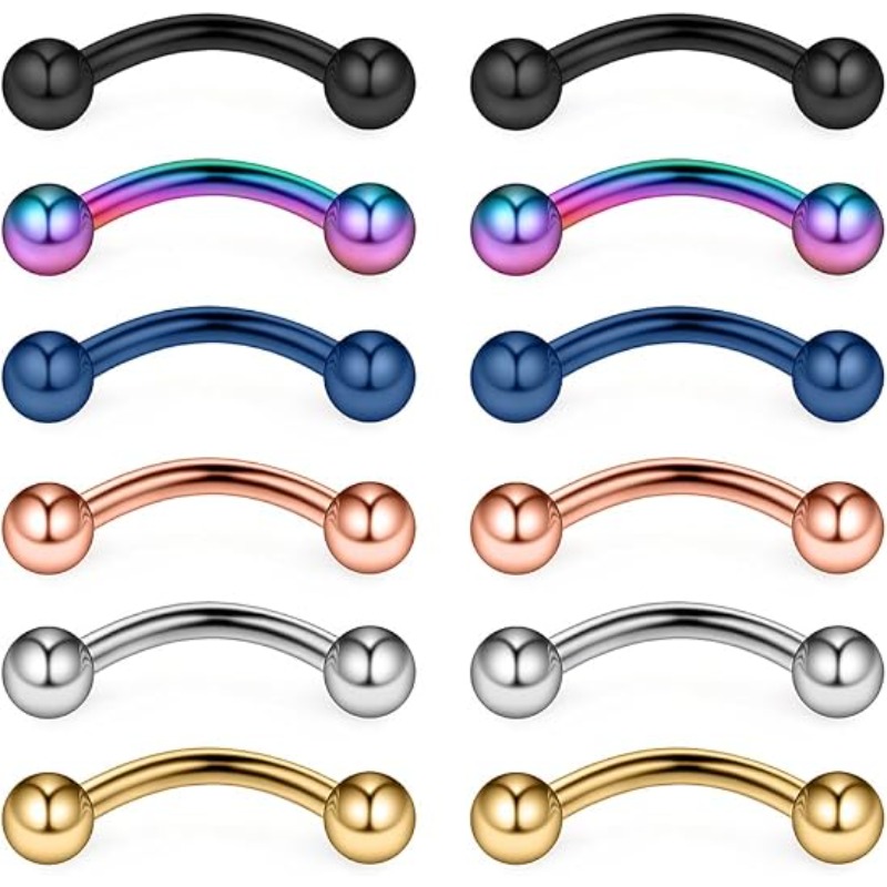 12 ชิ้น 16G แหวนเจาะร่างกาย สแ - Body Jewelry Surgical Steel บทวิจารณ์และราคา