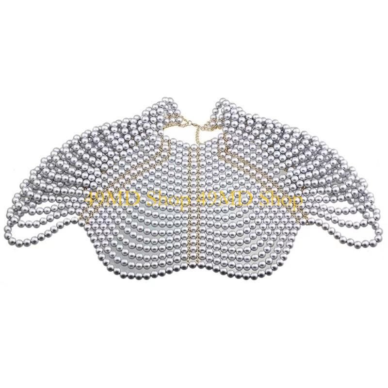 49MD ผู้หญิงที่สง่างามผ้าคลุมไ - Body Jewelry Necklace บทวิจารณ์และราคา