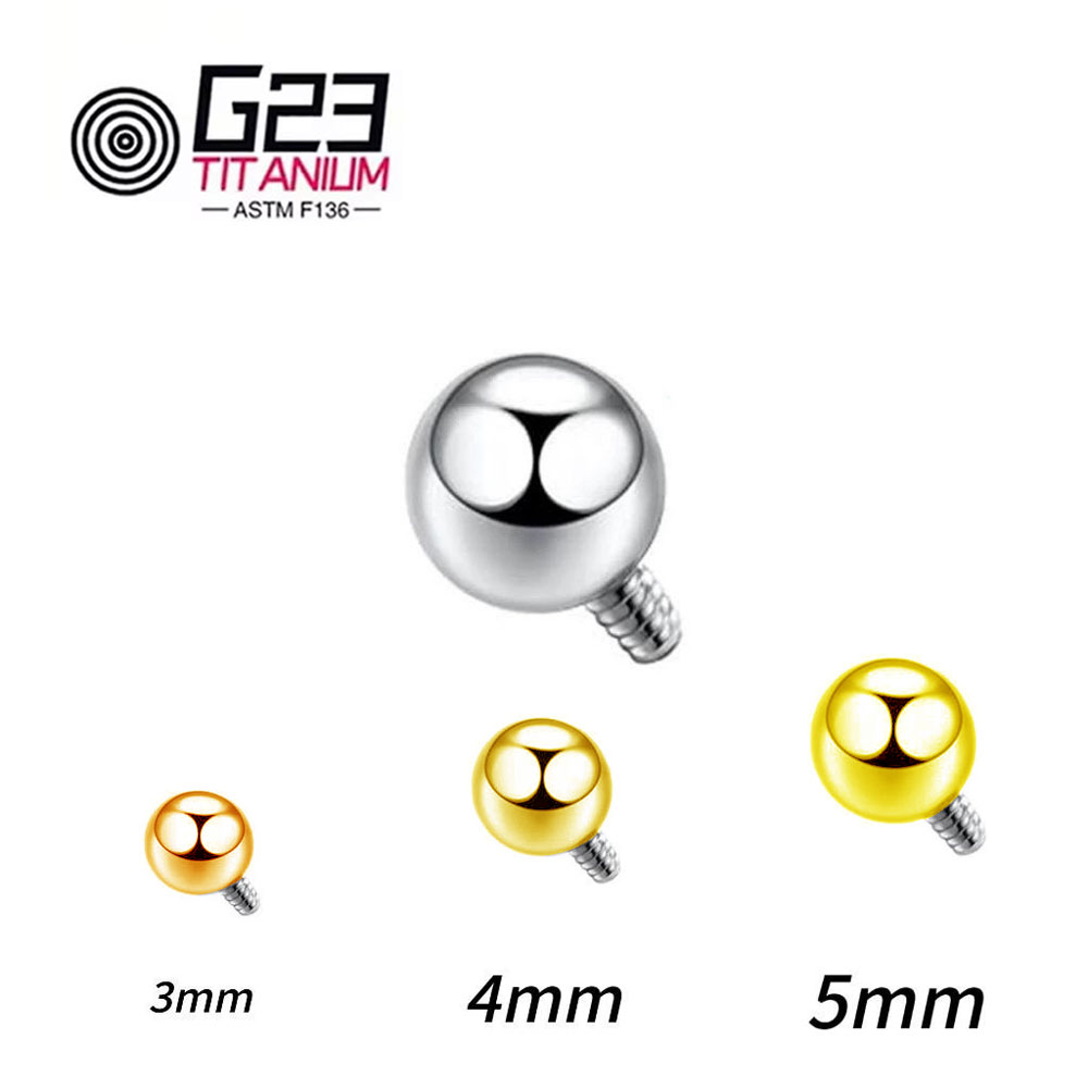 ขายส่ง 10/50pcs ไทเทเนียม 14G  - Body Jewelry Replacement Ball บทวิจารณ์และราคา