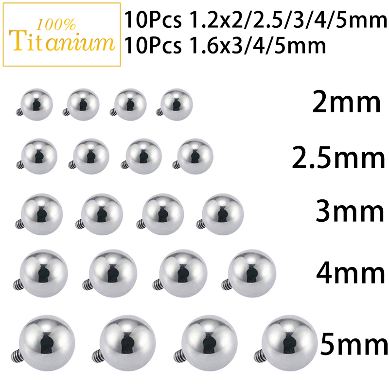 10ชิ้นฝังกระจกไทเทเนียม G23 AS - Body Jewelry Replacement Ball บทวิจารณ์และราคา