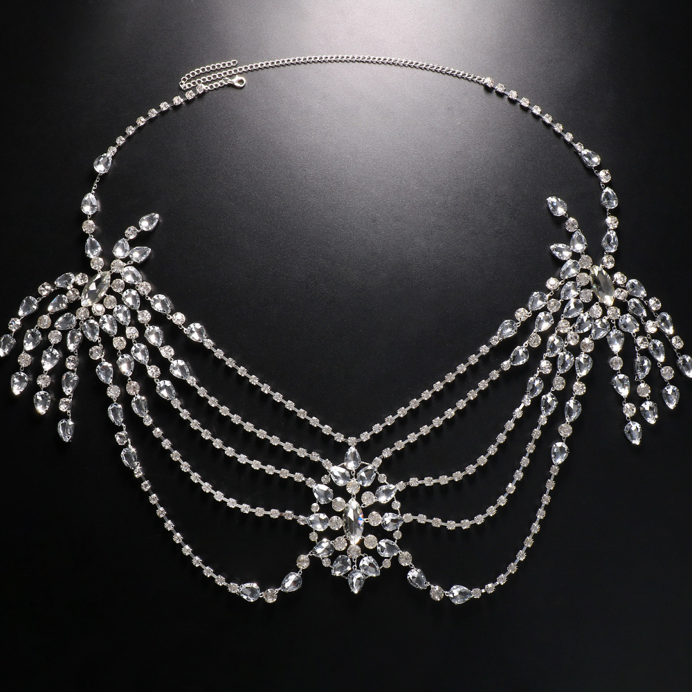 Boho คริสตัลเจ้าสาวไหล่โซ่สร้อ - Body Jewelry Retainers บทวิจารณ์และราคา