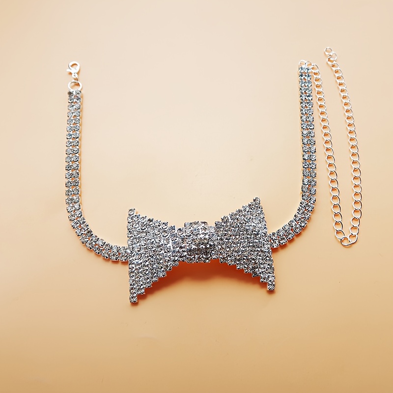 สร้อยคอแฟชั่นแบบโซ่ผูกโบว์ประด - Body Jewelry Necklace บทวิจารณ์และราคา