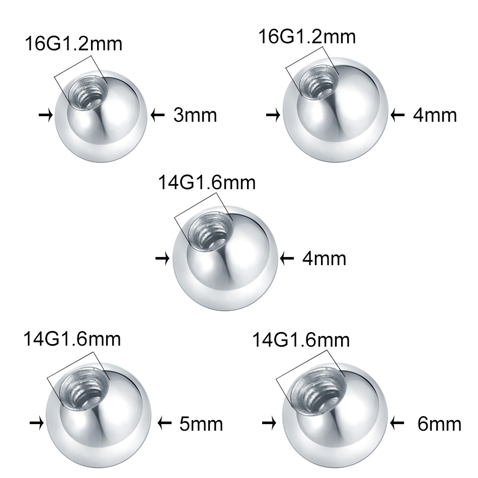10PC สแตนเลสสกรูลูกเปลี่ยนสำหร - Body Jewelry Replacement Ball บทวิจารณ์และราคา
