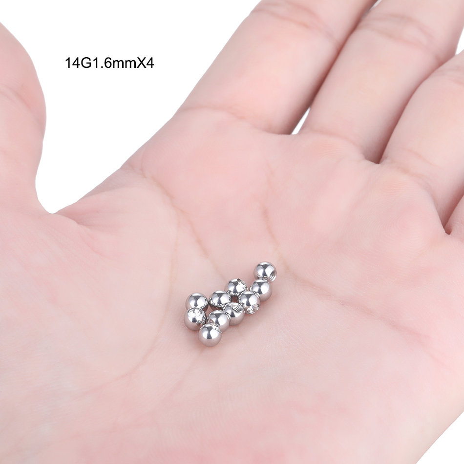 10PC สแตนเลสสกรูลูกเปลี่ยนสำหร - Body Jewelry Replacement Ball บทวิจารณ์และราคา