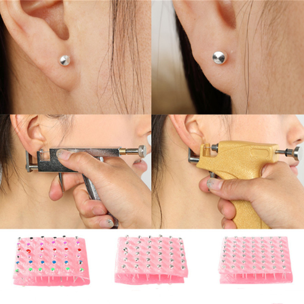 ชุด tindik telinga 98/24ชิ้นชุ - Body Jewelry Surgical Steel บทวิจารณ์และราคา